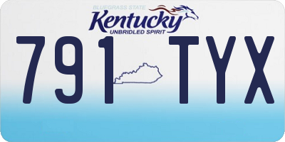 KY license plate 791TYX