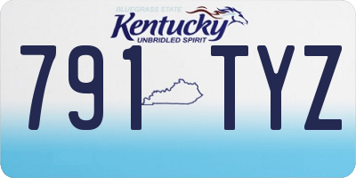 KY license plate 791TYZ