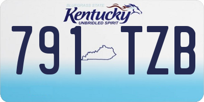 KY license plate 791TZB