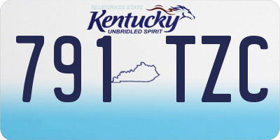 KY license plate 791TZC