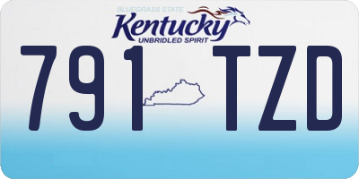 KY license plate 791TZD