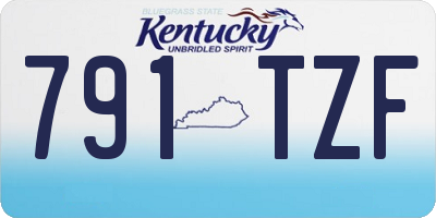 KY license plate 791TZF