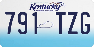 KY license plate 791TZG