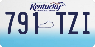 KY license plate 791TZI