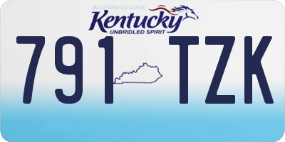 KY license plate 791TZK
