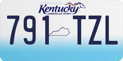 KY license plate 791TZL