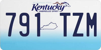 KY license plate 791TZM