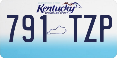 KY license plate 791TZP