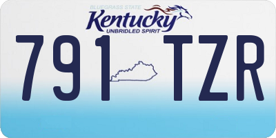 KY license plate 791TZR