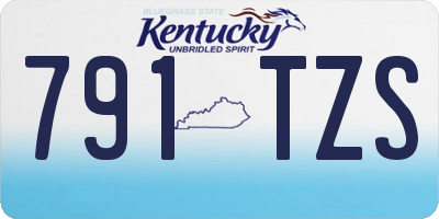 KY license plate 791TZS