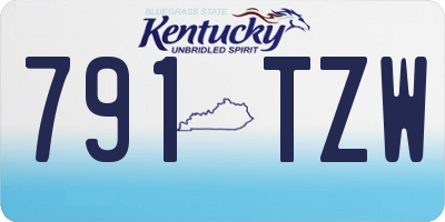 KY license plate 791TZW