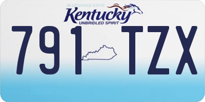 KY license plate 791TZX