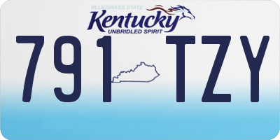 KY license plate 791TZY