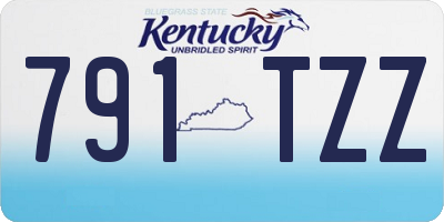 KY license plate 791TZZ