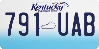 KY license plate 791UAB
