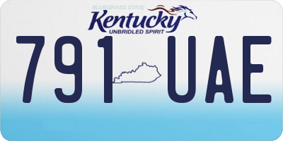 KY license plate 791UAE