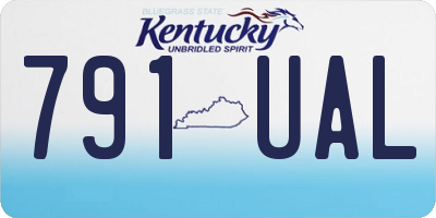 KY license plate 791UAL