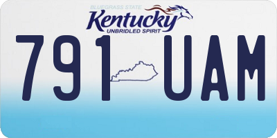 KY license plate 791UAM