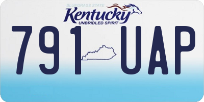 KY license plate 791UAP