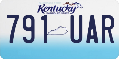 KY license plate 791UAR