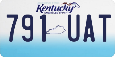 KY license plate 791UAT