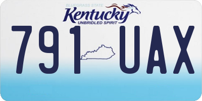 KY license plate 791UAX