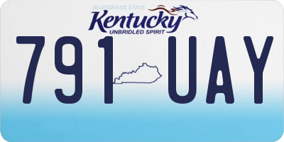 KY license plate 791UAY