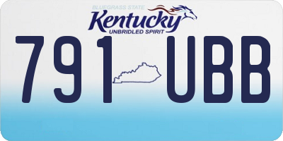 KY license plate 791UBB