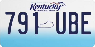 KY license plate 791UBE