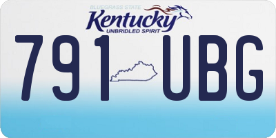 KY license plate 791UBG