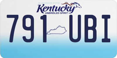 KY license plate 791UBI