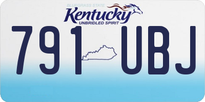 KY license plate 791UBJ