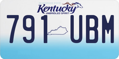 KY license plate 791UBM