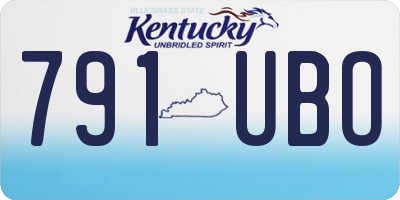 KY license plate 791UBO