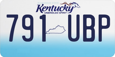 KY license plate 791UBP