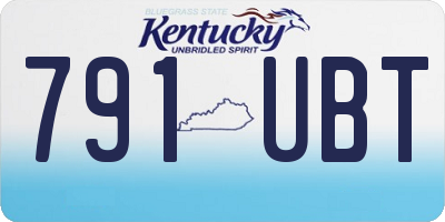 KY license plate 791UBT