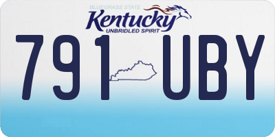 KY license plate 791UBY