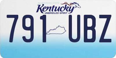 KY license plate 791UBZ