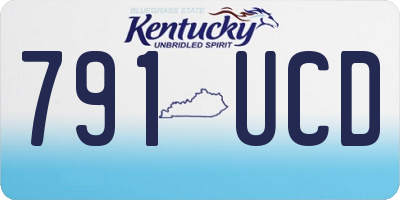 KY license plate 791UCD