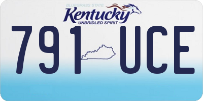 KY license plate 791UCE