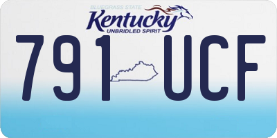KY license plate 791UCF
