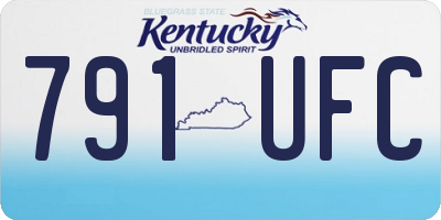 KY license plate 791UFC