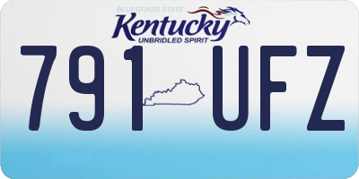 KY license plate 791UFZ