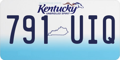 KY license plate 791UIQ