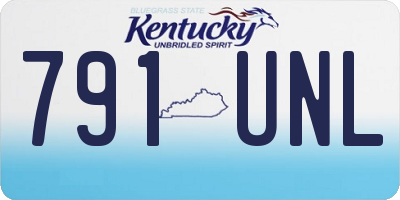 KY license plate 791UNL