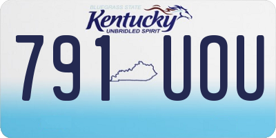 KY license plate 791UOU