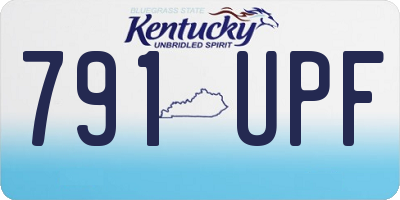 KY license plate 791UPF