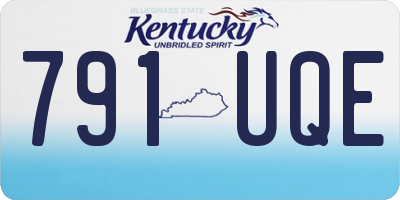 KY license plate 791UQE