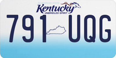 KY license plate 791UQG