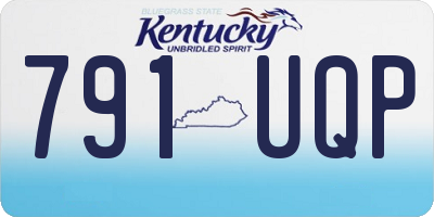 KY license plate 791UQP
